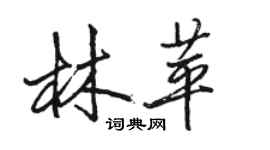 駱恆光林苹行書個性簽名怎么寫