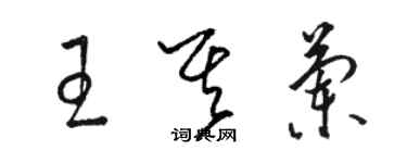 駱恆光王其蘭草書個性簽名怎么寫