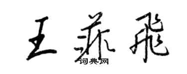 王正良王菲飛行書個性簽名怎么寫