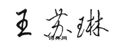 駱恆光王蘇琳行書個性簽名怎么寫