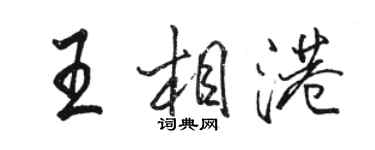 駱恆光王相港行書個性簽名怎么寫