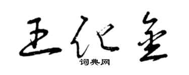 曾慶福王化金草書個性簽名怎么寫