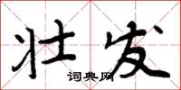 周炳元壯發楷書怎么寫