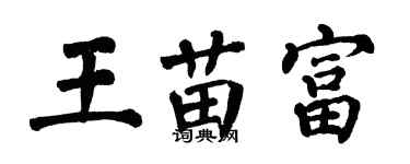 翁闓運王苗富楷書個性簽名怎么寫