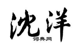 胡問遂沈洋行書個性簽名怎么寫