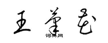 梁錦英王筆花草書個性簽名怎么寫