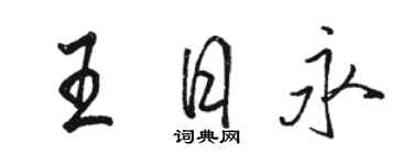 駱恆光王日永行書個性簽名怎么寫