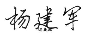 駱恆光楊建軍行書個性簽名怎么寫