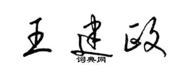 梁錦英王建政草書個性簽名怎么寫