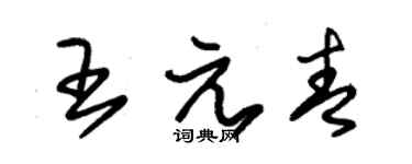 朱錫榮王元青草書個性簽名怎么寫