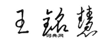 駱恆光王銘慧草書個性簽名怎么寫