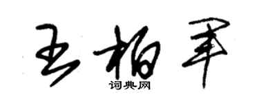 朱錫榮王柏軍草書個性簽名怎么寫