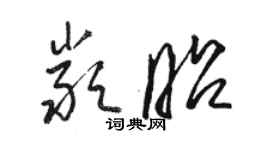 駱恆光嚴昭草書個性簽名怎么寫