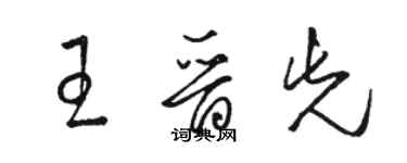 駱恆光王晉先草書個性簽名怎么寫