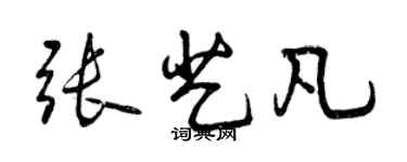 曾慶福張藝凡行書個性簽名怎么寫