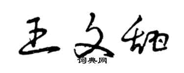 曾慶福王文甜草書個性簽名怎么寫