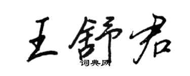 王正良王舒君行書個性簽名怎么寫