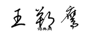 梁錦英王朔鷹草書個性簽名怎么寫