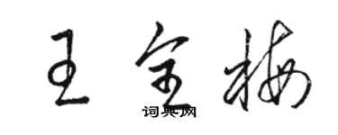 駱恆光王全梅草書個性簽名怎么寫