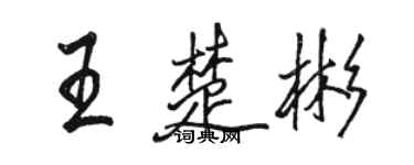 駱恆光王楚彬行書個性簽名怎么寫