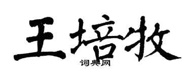 翁闓運王培牧楷書個性簽名怎么寫