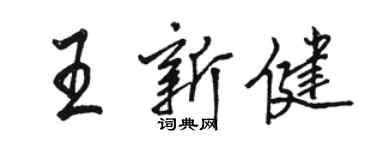 駱恆光王新健行書個性簽名怎么寫