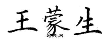 丁謙王蒙生楷書個性簽名怎么寫