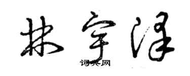 曾慶福林宇澤草書個性簽名怎么寫