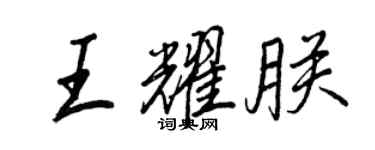王正良王耀朕行書個性簽名怎么寫