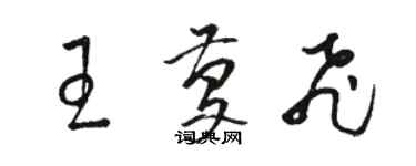 駱恆光王慶飛草書個性簽名怎么寫