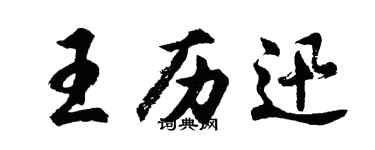 胡問遂王歷迅行書個性簽名怎么寫