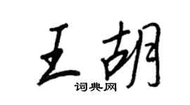 王正良王胡行書個性簽名怎么寫