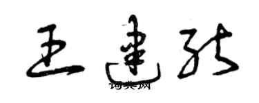 曾慶福王建能草書個性簽名怎么寫
