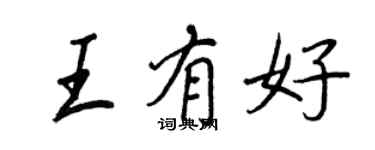 王正良王有好行書個性簽名怎么寫