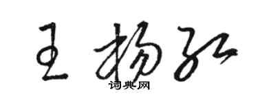 駱恆光王楊紅草書個性簽名怎么寫