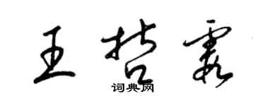 梁錦英王哲霞草書個性簽名怎么寫