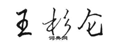 駱恆光王杉侖行書個性簽名怎么寫
