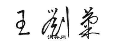 駱恆光王劉菊草書個性簽名怎么寫