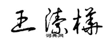 曾慶福王潔樺草書個性簽名怎么寫
