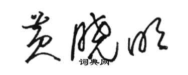駱恆光黃曉明草書個性簽名怎么寫
