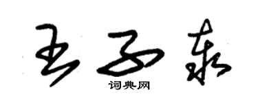 朱錫榮王子泰草書個性簽名怎么寫