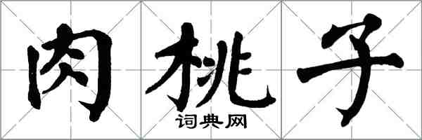 翁闓運肉桃子楷書怎么寫