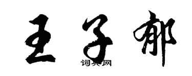 胡問遂王子郁行書個性簽名怎么寫