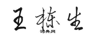 駱恆光王棟生行書個性簽名怎么寫