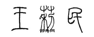 陳墨王莉民篆書個性簽名怎么寫