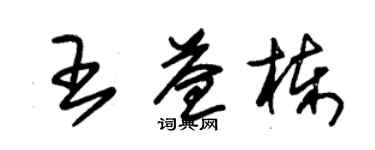 朱錫榮王益棟草書個性簽名怎么寫