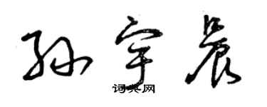 曾慶福孫宇晨草書個性簽名怎么寫