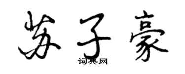 曾慶福蘇子豪行書個性簽名怎么寫