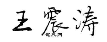 曾慶福王震濤行書個性簽名怎么寫