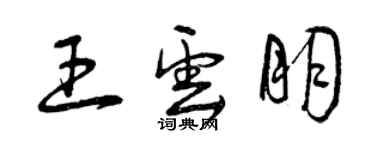 曾慶福王雲朋草書個性簽名怎么寫